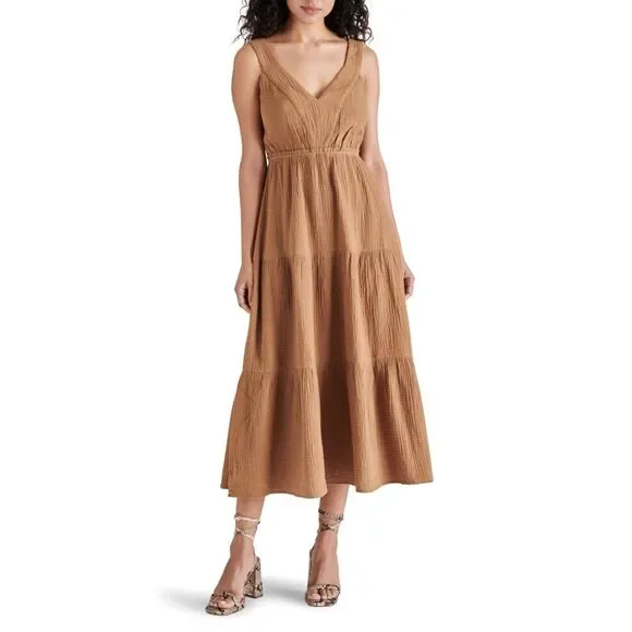 white christmas dresses Steve Madden Women's Nash Dress, Blue, Medium, Cotton